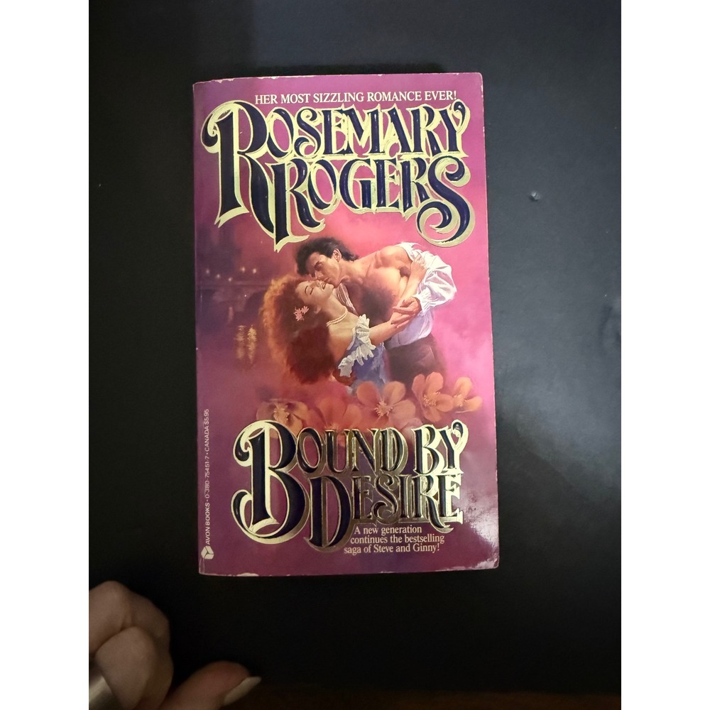 Bound by Desire Rosemary Rogers 1988 Vintage Romance Paperback Avon Books